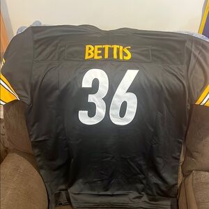 Replica Pittsburgh Steelers Jerome Bettis Black and Gold Jersey